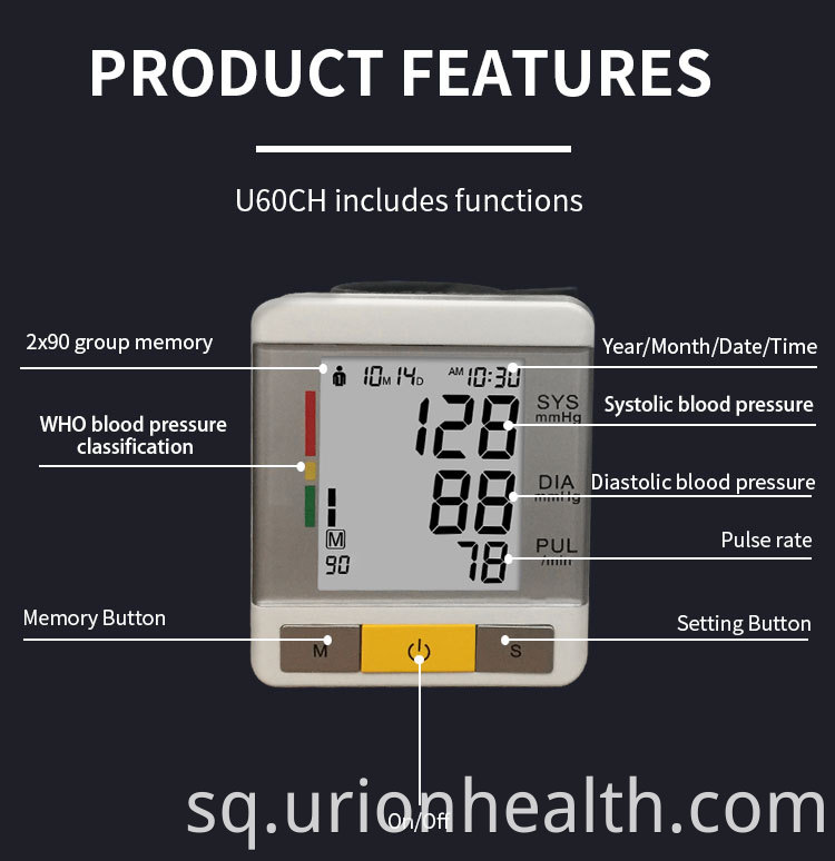 automatic wrist blood pressure monitor